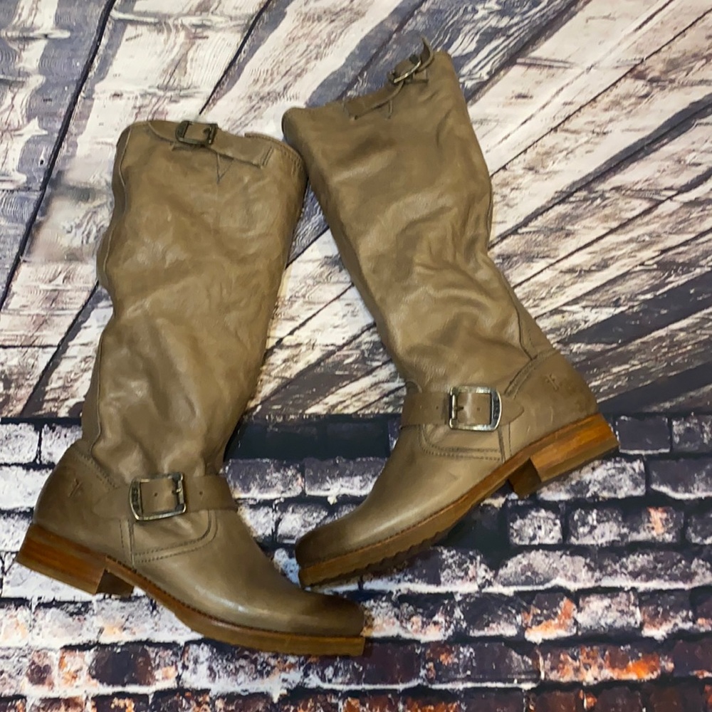 FRYE Leather Veronica Tall Riding Slouch Boots